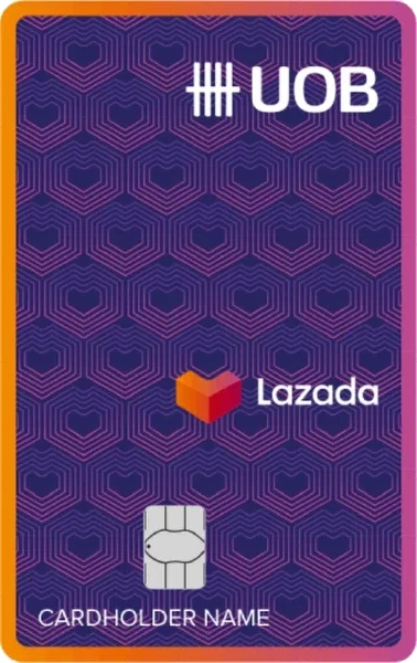 ภาพบัตร UOB Lazada Mastercard